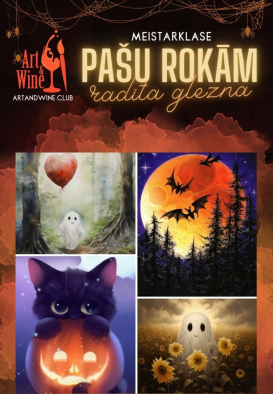 Art&Wine Meistarklase: Zīmējam 'Helovīns'