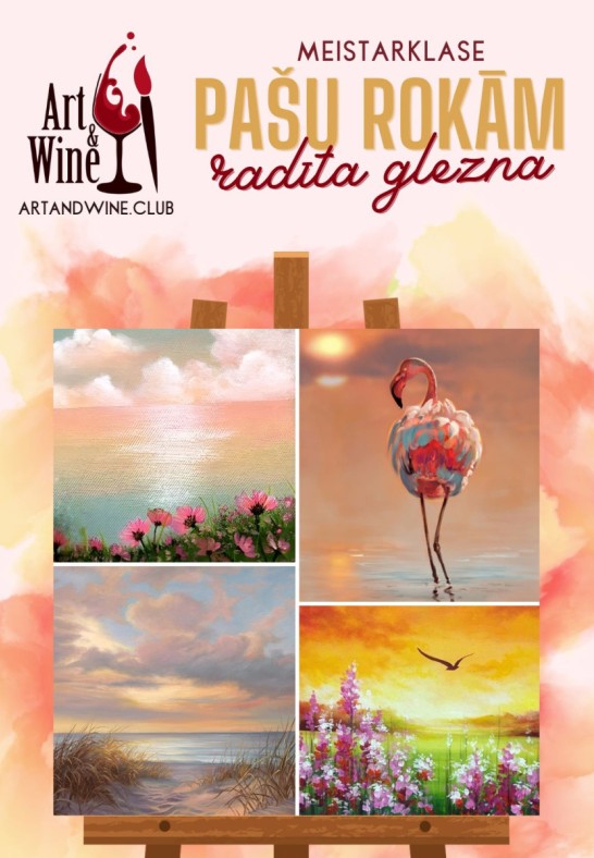 Art and Wine radošā meistarklase: Zīmējam 'Saulriets'