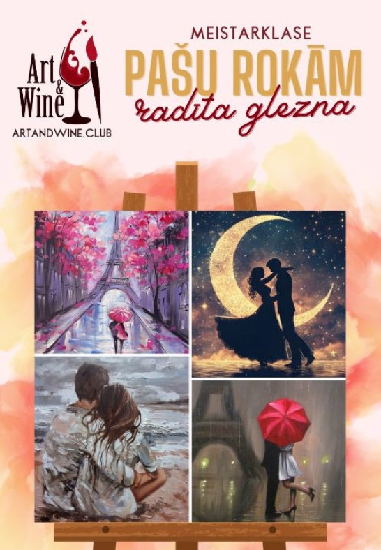 Art&Wine radošā meistarklase: Gleznoja 'Mīlestība'