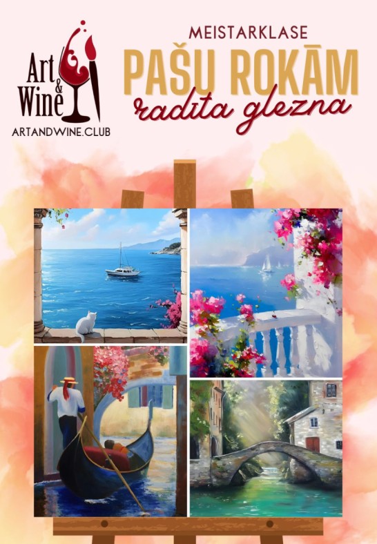 Art and Wine radošā meistarklase: Zīmējam 'Itālija'