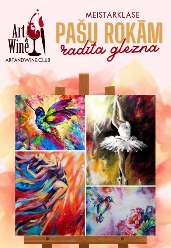 Art&Wine radošā meistarklase: Zīmējam 'Krāsas'