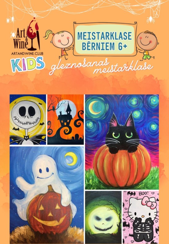 Art&Wine Meistarklase bērniem 6+ 'Zīmējam gleznas'