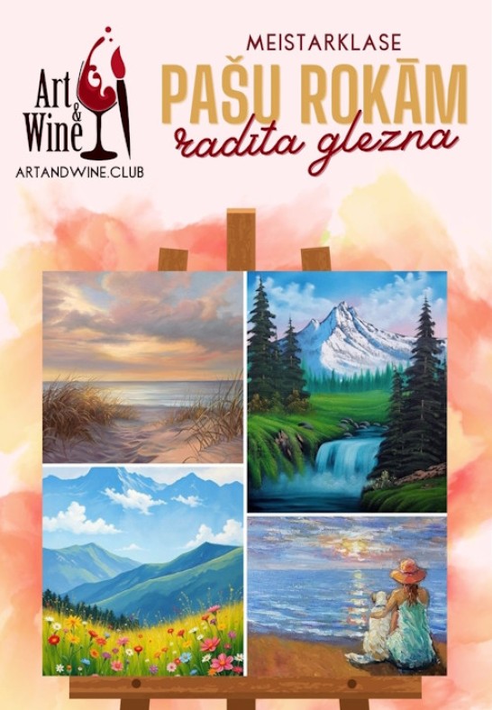 Art&Wine radošā meistarklase: Gleznojam 'Daba'