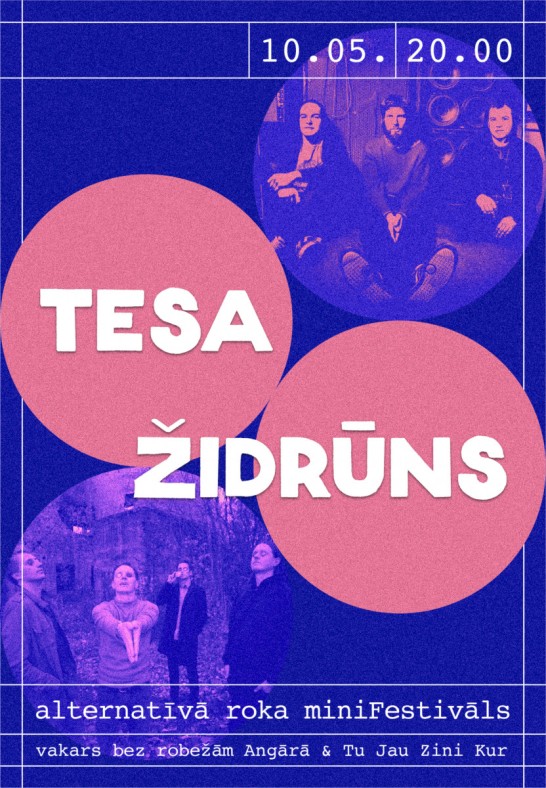 Alternatīvā roka minifestivāls: Židrūns un Tesa (pārcelts no 15.03.2024)