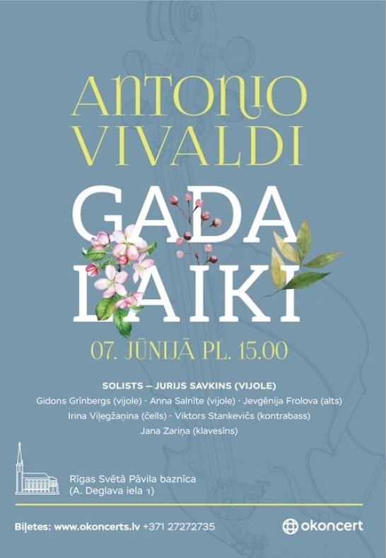 A. Vivaldi 'Gadalaiki' - koncerts sveču gaismā. Papildkoncerts