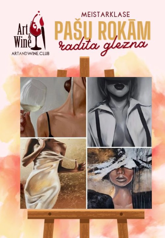 Art&Wine radošā meistarklase: Zīmējam 'Sievietes'.