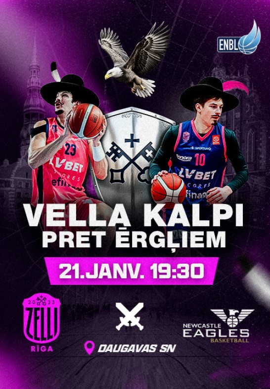 Vella Kalpi pret Ērgļiem: 'Rīgas Zeļļi' vs Ņūkāslas 'Eagles'