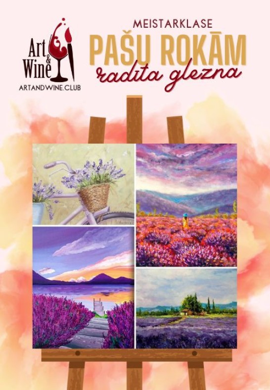 Art&Wine radošā meistarklase: Gleznojam 'Lavanda'