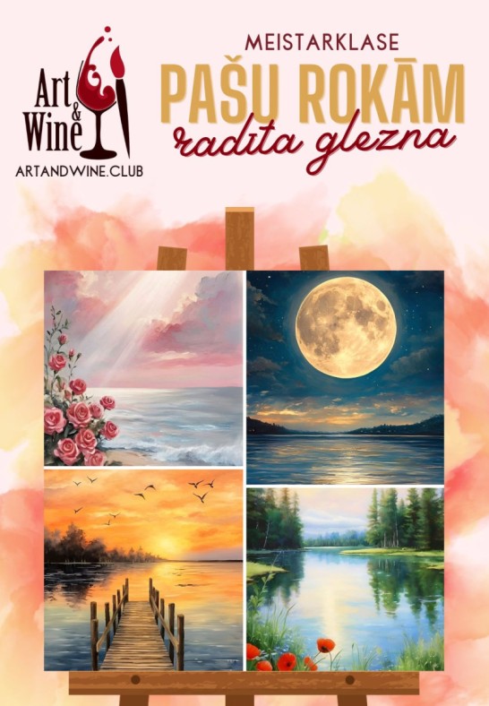 Art&Wine radošā meistarklase: Zīmējam 'Daba'
