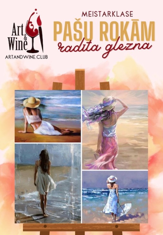Art&Wine radošā meistarklase: Zīmējam 'Romantika'.